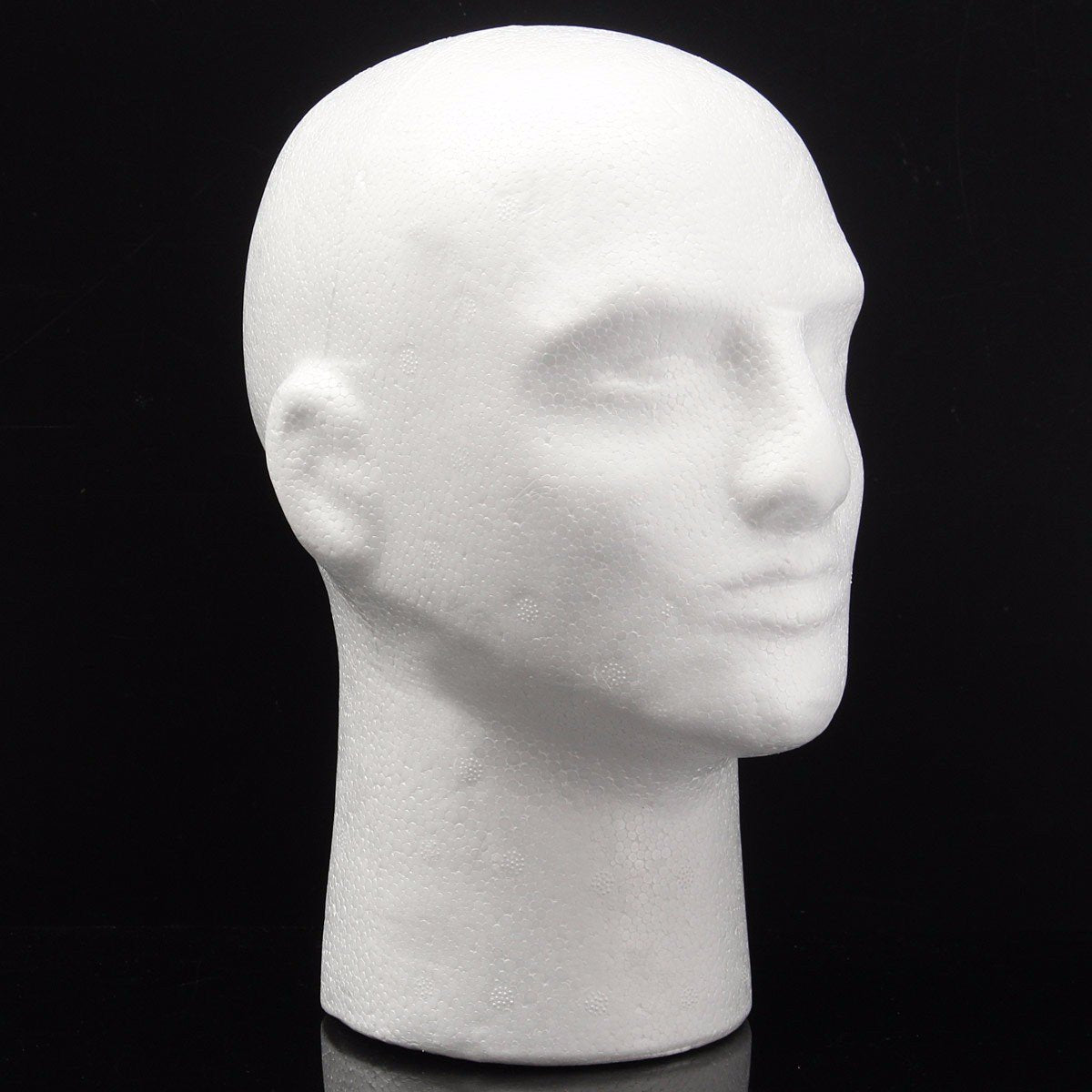 White male mannequin head in storefront window, Bald white …